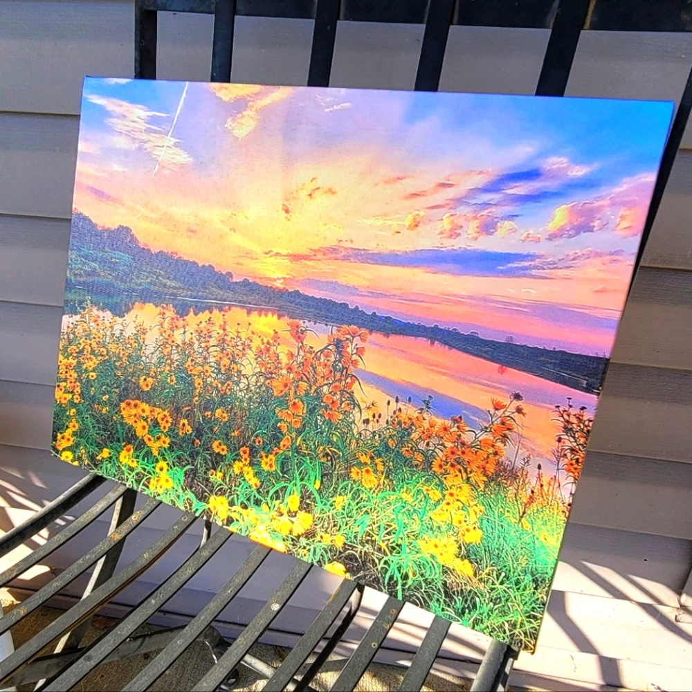 Sunset photo on Canvas